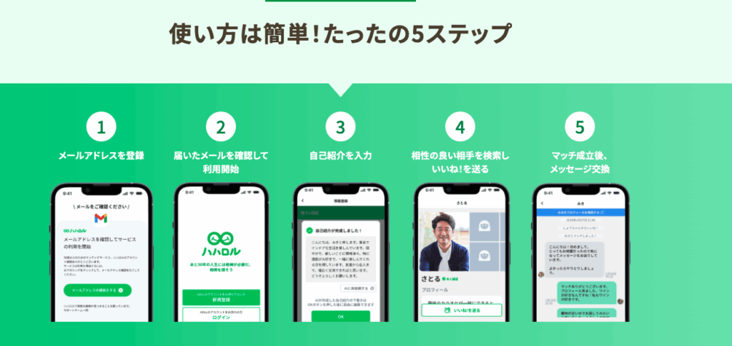 ハハロルの使い方 5STEP